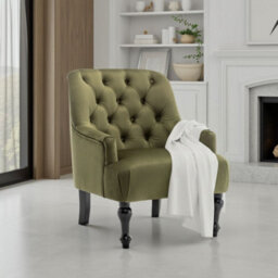 Velvet Sage Green Armchair Accent Chair - thumbnail 9