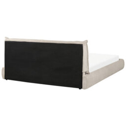 Beliani Bed Corduroy Vinay 180 X 200 Cm (Eu Super King) Taupe - thumbnail 6