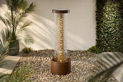 Outdoor Living UK Raindrops Modern Metal Water Feature Without Cover