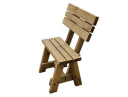 Arbor Garden Solutions Victoria  Garden Fence Bench With Back-Rest (2Ft, Rustic Brown Finish) - thumbnail 3