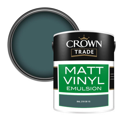 Crown Trade Vinyl Matt Walls & Ceilings Emulsion Paint Ral 210 30 15 (210 30 15) 5L - image 1