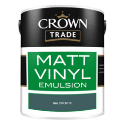 Crown Trade Vinyl Matt Walls & Ceilings Emulsion Paint Ral 210 30 15 (210 30 15) 5L - thumbnail 2