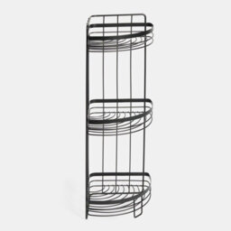 Ohs 3 Tier Shower Caddy Freestanding Bathroom Corner Shelf Organiser - Black - thumbnail 4
