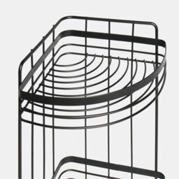 Ohs 3 Tier Shower Caddy Freestanding Bathroom Corner Shelf Organiser - Black - thumbnail 5