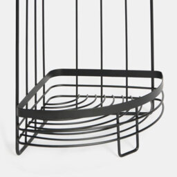 Ohs 3 Tier Shower Caddy Freestanding Bathroom Corner Shelf Organiser - Black - thumbnail 6