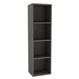 Urbn-Living Urbnliving Height 106Cm 4 Shelf Wooden Bookcase Shelving Colour Cedar Grey Display Storage Shelf Unit Shelves - thumbnail 1