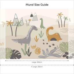 I Love Wallpaper Friendly Dinos Mural In Earthy Tones - thumbnail 4