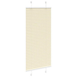 Berkfield Modern Pleated Blind Cream 60X150 Cm Fabric Width 59.4 Cm Polyester - thumbnail 3