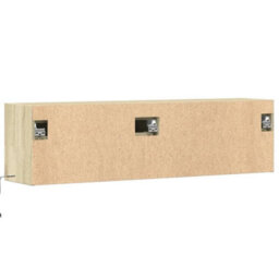 Berkfield Durable Tv Wall Cabinet With Led Lights Sonoma Oak 140X31X38 Cm - thumbnail 8