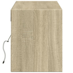 Berkfield Durable Tv Wall Cabinet With Led Lights Sonoma Oak 140X31X38 Cm - thumbnail 7