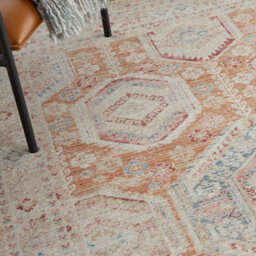 Multicoloured Traditional Bordered Geometric Easy To Clean Rug For Living Room Bedroom & Dining Room-160Cm X 234Cm - thumbnail 3