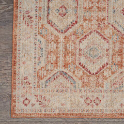 Multicoloured Traditional Bordered Geometric Easy To Clean Rug For Living Room Bedroom & Dining Room-160Cm X 234Cm - thumbnail 8