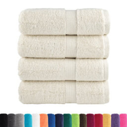 Berkfield Durable Premium Wash Towels Solund 4 Pcs Cream 30X30 Cm 600 Gsm