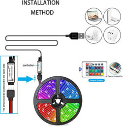 Brightex LED Brightex,5M  Led Strip Lights Rgb Changing Colour For Kitchen  Bathroom Tv Home Indoor Backlights Lighting With Usb And Remote - thumbnail 2