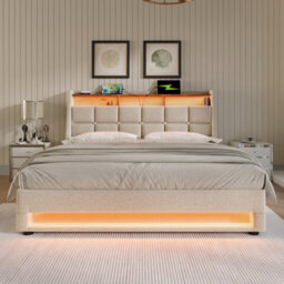 Super King Linen Storage Bed With Led, Usb-C & Headboard - thumbnail 8