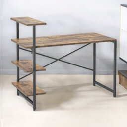Rafaelo Mobilia Industrial 4 Tier Writing Desk With Steel Frame - thumbnail 4