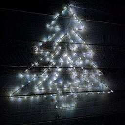Samuel Alexander 62Cm Multi Function Led White Metal Frame Christmas Tree Silhouette Decoration - thumbnail 2