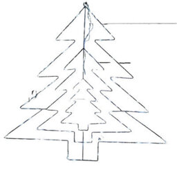 Samuel Alexander 62Cm Multi Function Led White Metal Frame Christmas Tree Silhouette Decoration - thumbnail 6