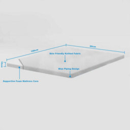 Sliding Wardrobes 4 u LTD Hard Foam Mattress, Firm & Supportive, 30D Pressure Relieving Core, Easy Setup Box Pack - 3Ft Single (L90Cm X W190Cm X H15Cm) - thumbnail 1