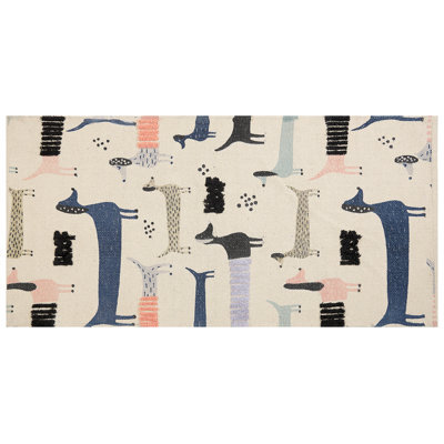 Beliani Kids Rug Temiaj Multicolour 80 X 150 Cm Cotton - image 1
