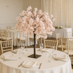 Sandra Chaircovers Wedding General 120Cm Blush Artificial Wisteria Cherry Bloom Tree, Single Tabletop Centrepiece For Indoor Steel Base