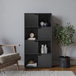 Urbn-Living 8-Cube Shelving Unit With Geo Doors - thumbnail 1