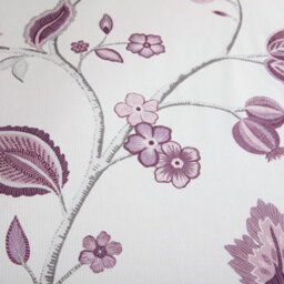 Dreams & Drapes Samira Richly Illustrated Floral Print Plum Duvet Cover Set - thumbnail 3