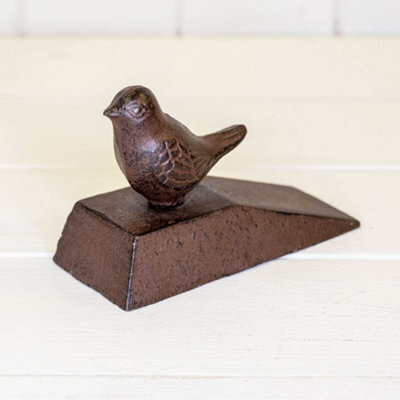 You Garden Yougarden Cast Iron Door Wedge With Bird Decoration, Heavy Antique Rust Finish, Durable Home Décor - image 1