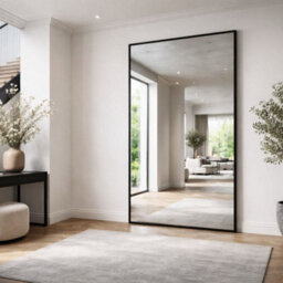 Jōbū Jobu Home - Takara, Full Length Leaner Black Metal Rectangle Mirror - 200Cm X 120Cm - thumbnail 8