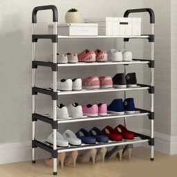 5 Tier Metal Shoes Rack Storage Organiser Stand - thumbnail 3