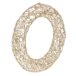 Led Light Up Snowy Christmas Wall Door Wreath 30 40Cm Pre Lit Festive Decoration - thumbnail 4