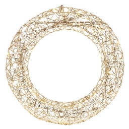 Led Light Up Snowy Christmas Wall Door Wreath 30 40Cm Pre Lit Festive Decoration - thumbnail 7