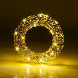 Led Light Up Snowy Christmas Wall Door Wreath 30 40Cm Pre Lit Festive Decoration - thumbnail 2