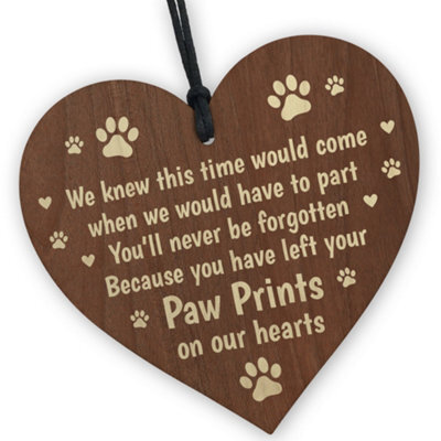 Red Ocean Dog Sign Pet Memorial Wooden Christmas Tree Decoration Wooden Bauble Dog Cat Gift Keepsake - image 1