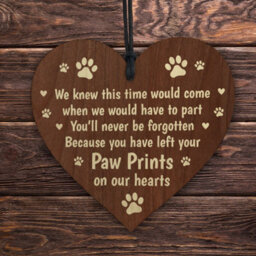 Red Ocean Dog Sign Pet Memorial Wooden Christmas Tree Decoration Wooden Bauble Dog Cat Gift Keepsake - thumbnail 5