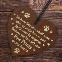 Red Ocean Dog Sign Pet Memorial Wooden Christmas Tree Decoration Wooden Bauble Dog Cat Gift Keepsake - thumbnail 6