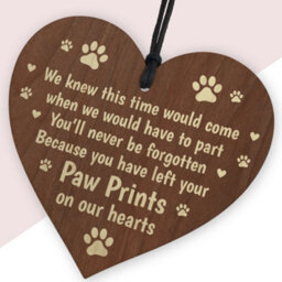 Red Ocean Dog Sign Pet Memorial Wooden Christmas Tree Decoration Wooden Bauble Dog Cat Gift Keepsake - thumbnail 2