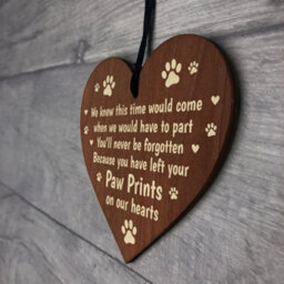 Red Ocean Dog Sign Pet Memorial Wooden Christmas Tree Decoration Wooden Bauble Dog Cat Gift Keepsake - thumbnail 7