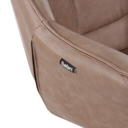 Beliani Desk Chair Newdale Faux Leather Light Brown - thumbnail 7