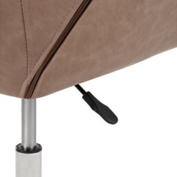 Beliani Desk Chair Newdale Faux Leather Light Brown - thumbnail 9