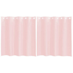 Berkfield Voile Curtains With Grommets 2 Pcs Light Pink 140X140 Cm - thumbnail 2