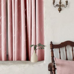 Deconovo Coral Pink Curtains Eyelet Blackout Curtains Silver Wave Line Foil Printed Curtains For Living Room W46 X L90 Inch 1 Pair - thumbnail 2