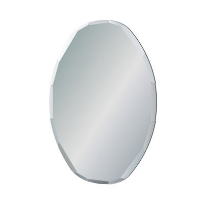 Plum&clay Avalanche Oval Bevelled Edge Frameless Mirror (H)80Cm (W)60Cm - image 1