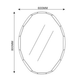 Plum&clay Avalanche Oval Bevelled Edge Frameless Mirror (H)80Cm (W)60Cm - thumbnail 4