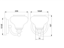 Luminosa Lighting Luminosa Ainsley 1 Light Indoor Wall Light Polished Chrome Ip44, G9 - thumbnail 2