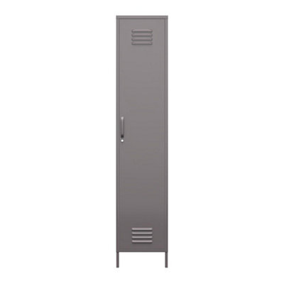 Dorel Home Bradford Single Metal Storage Cabinet Grey - image 1