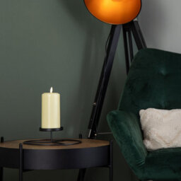 Samuel Alexander 25Cm Black Round Metal Pillar Candle Ring Holder - thumbnail 2