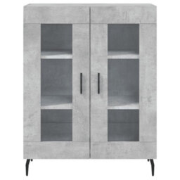Berkfield Elegant Highboard Concrete Grey 69.5X34X180 Cm Engineered Wood - thumbnail 8