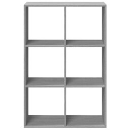 Berkfield Room Divider Bookcase Grey Sonoma 69.5X29X103.5 Cm Engineered Wood - thumbnail 5