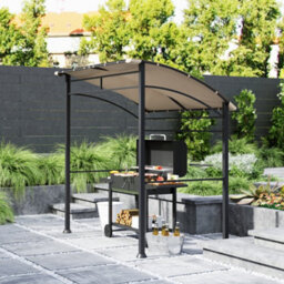 Outsunny 2.2 X 1.5 M Bbq Gazebo Tent Sun Shade With Canopy, Khaki - thumbnail 8